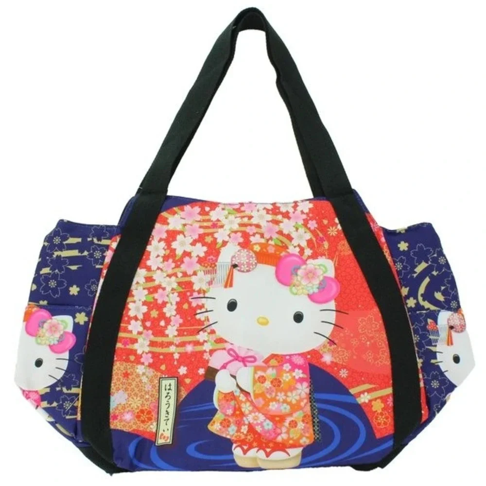 Sanrio Hello Kitty‎ Balloon Shoulder Bag Kimono Manufatto Sakura Japan NWT